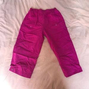 Hot Pink 80s-esque Capri Pants